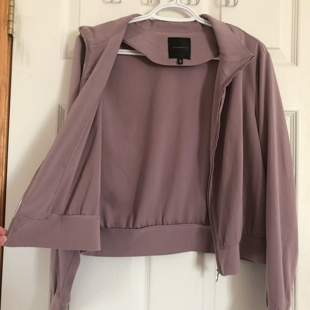 Dynamite Dusty Lavender Bomber Jacket
